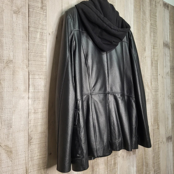 Women's Black Danier Leather Jacket. Size XXL. - Picture 7 of 15